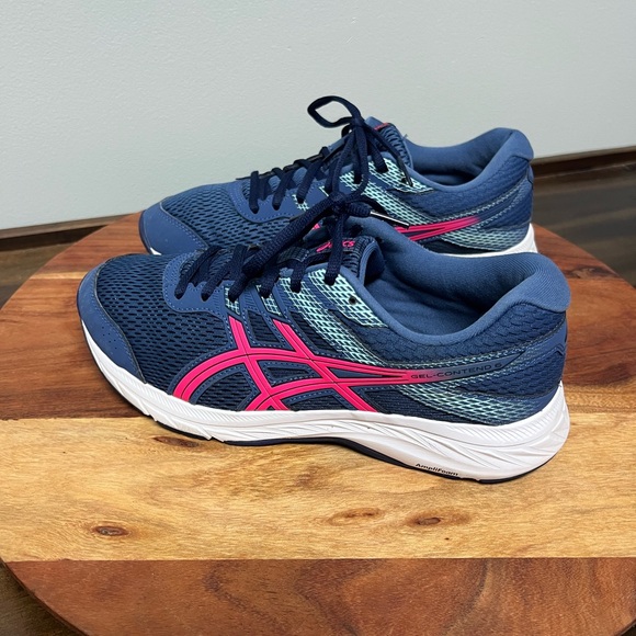 ASICS Gel Contend 6 Running Shoe Grand Shark/Pink Glo Colorway Women Size 9 - Picture 4 of 9